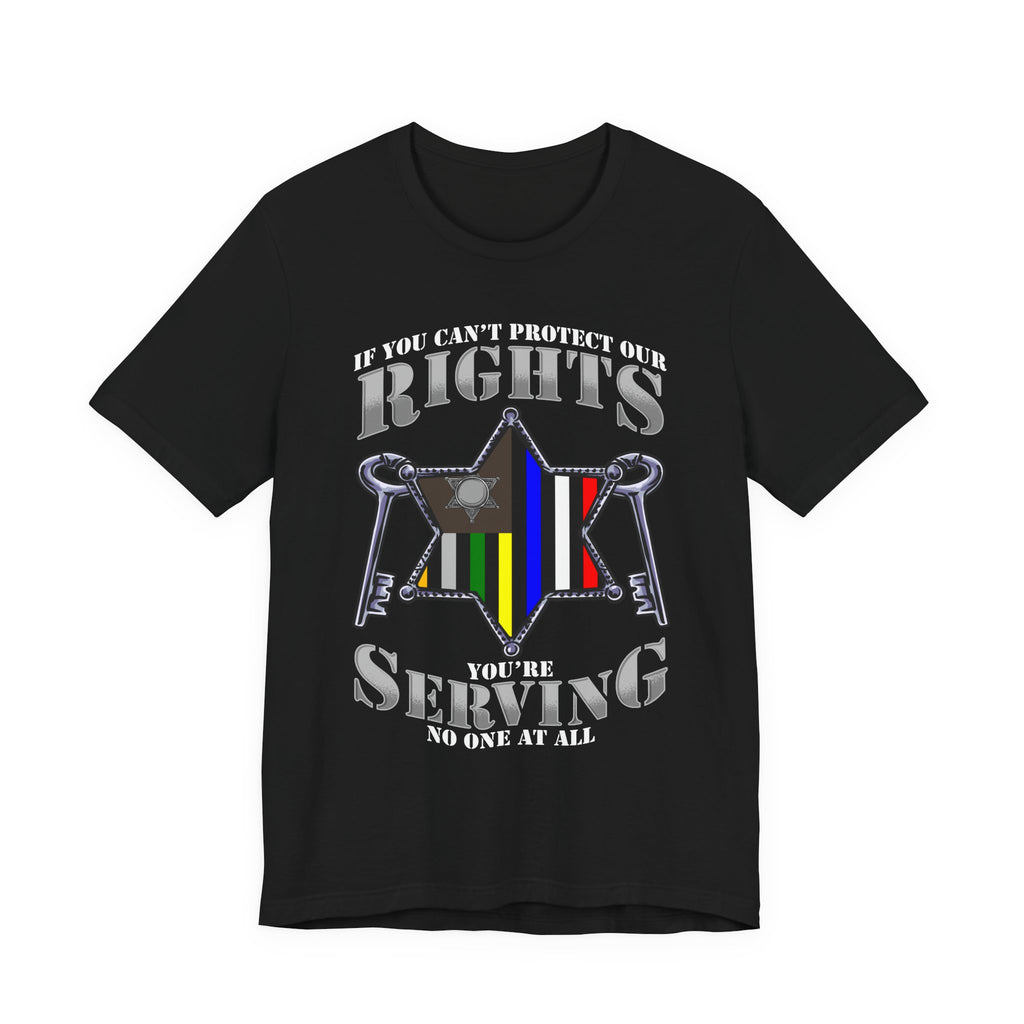 Thin Sheriff & Corrections Line Tee - Rights/Serving